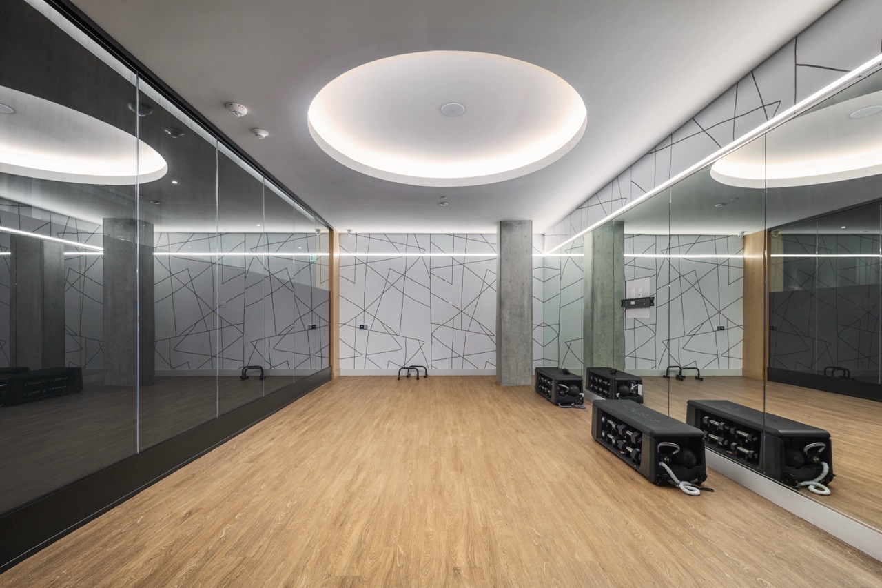 yoga studio with heat